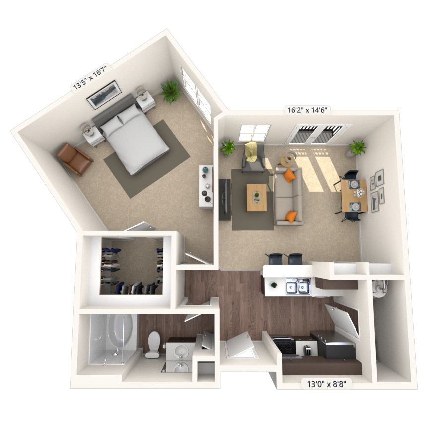 Floorplan image of unit 2136